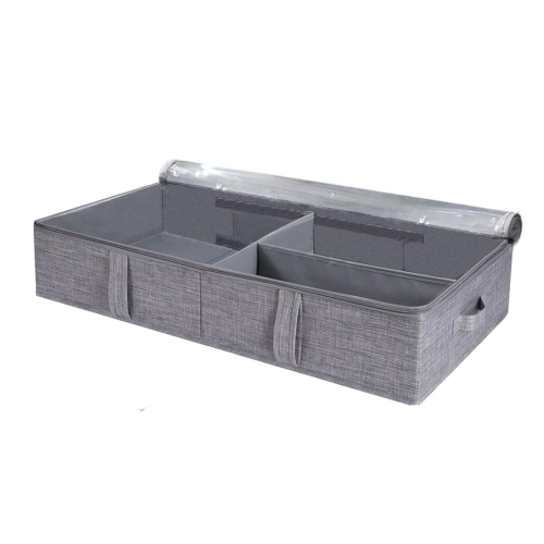 50L Under Bed Storage Box with Lid, Foldable Linen