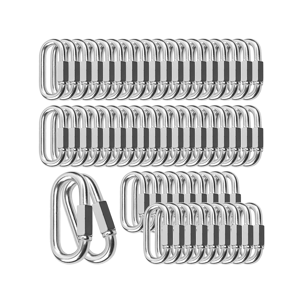 30Pcs M6 Quick Links Chain Connector Carabiner Cli 4851982291827