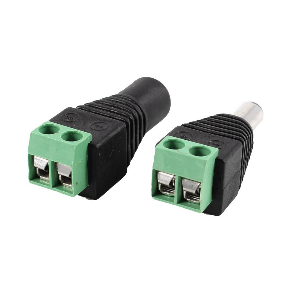2 Plug Male And Female 5.5 X 2.1 Mm Dc Jack, Surve 4851982298574