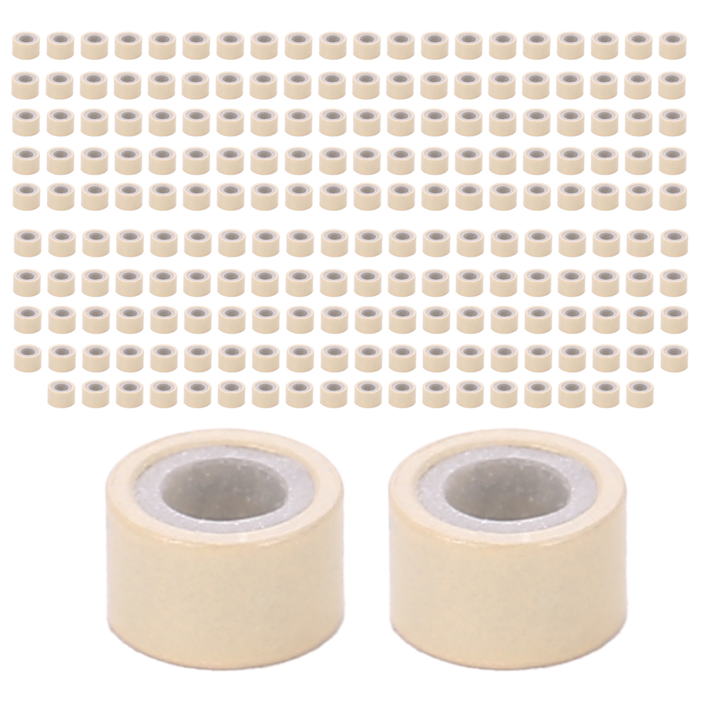 Semoic Unisex 200 Pcs 5Mm Blonde Color Silicone Lined Micro Ring