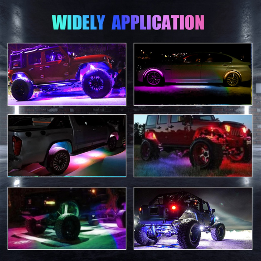 4 Pods Rock Lights For Trucks, Rgb Underglow Led C 4851982201932