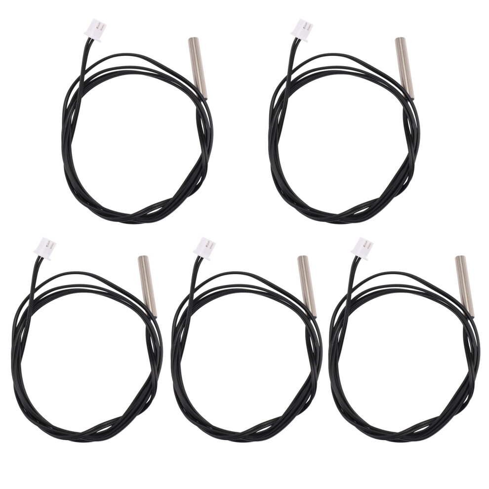 5Pcs 1 Meter Waterproof Temperature Sensor Probe, 4852773389099