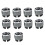 7L6 601 173A 2ZZ 10Pcs Chrome Wheel Lug Bolt Nut C 8