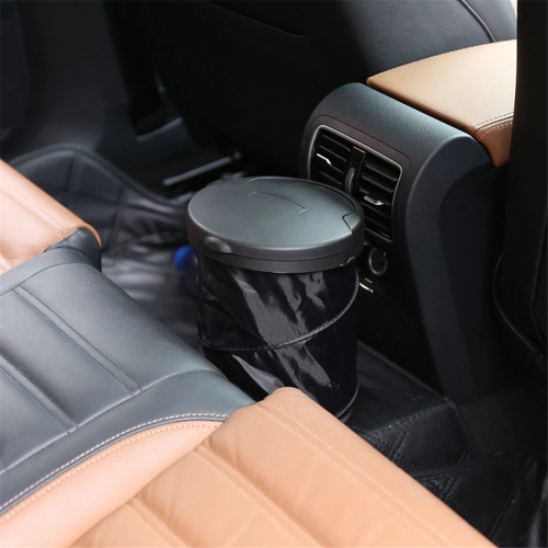 Foldable Car Trash Can with Lid Leak-Proof Waterpr 2