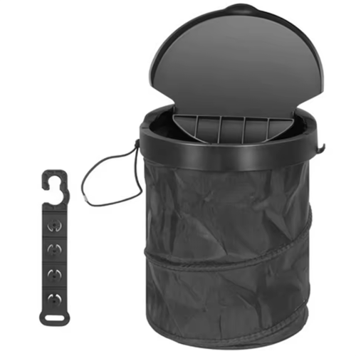 Foldable Car Trash Can with Lid Leak-Proof Waterpr