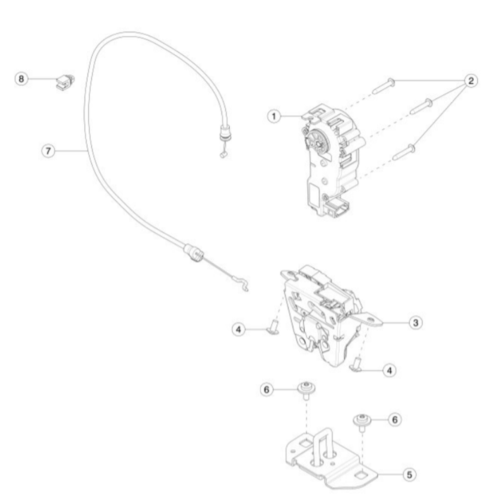 Rear Trunk Liftgate Lid Lock 1003549-00-D For Mode 4852773313445