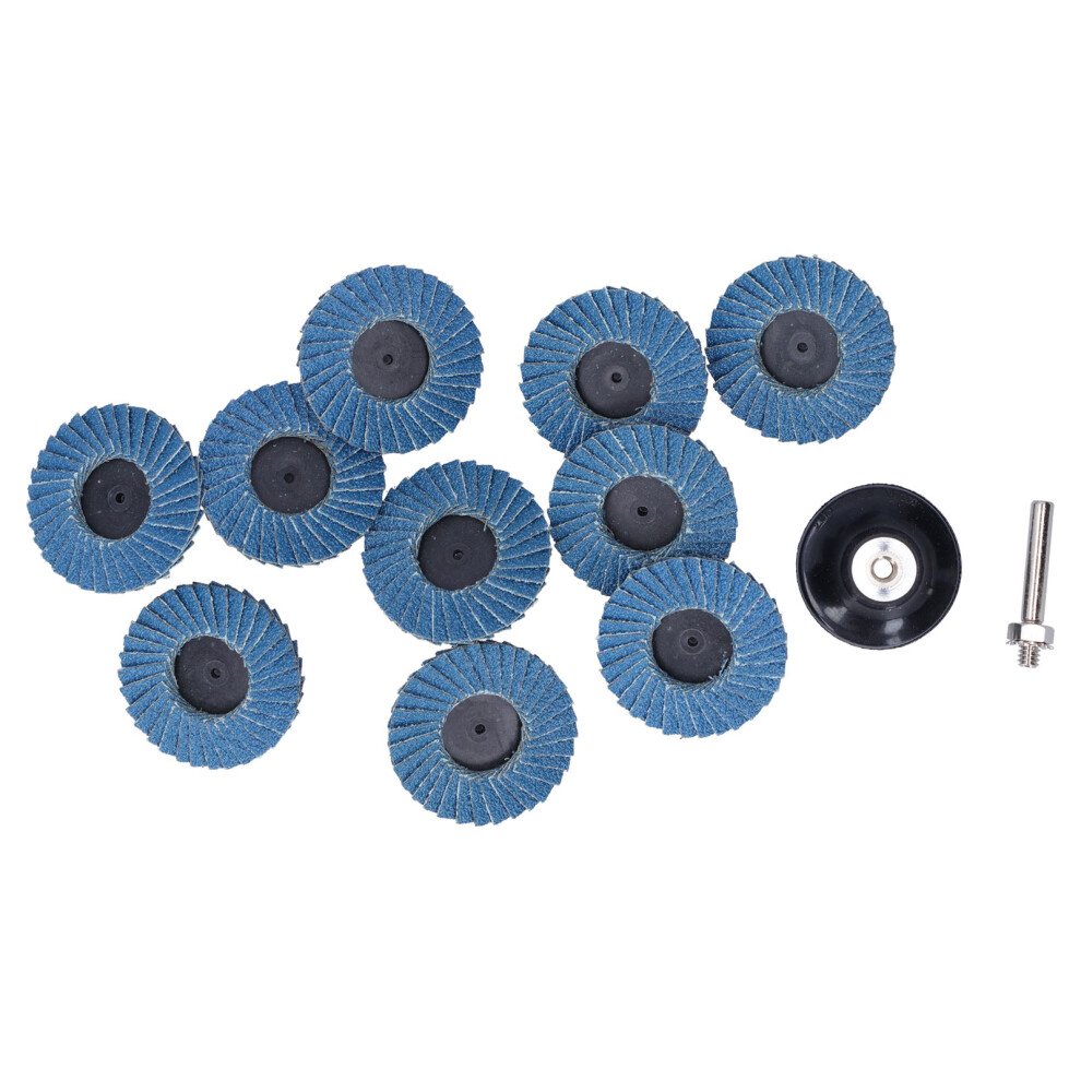 10Pcs 80-Grit Zircon Corundum Flap Disc 2In Abrasive Wheel 4691333521308