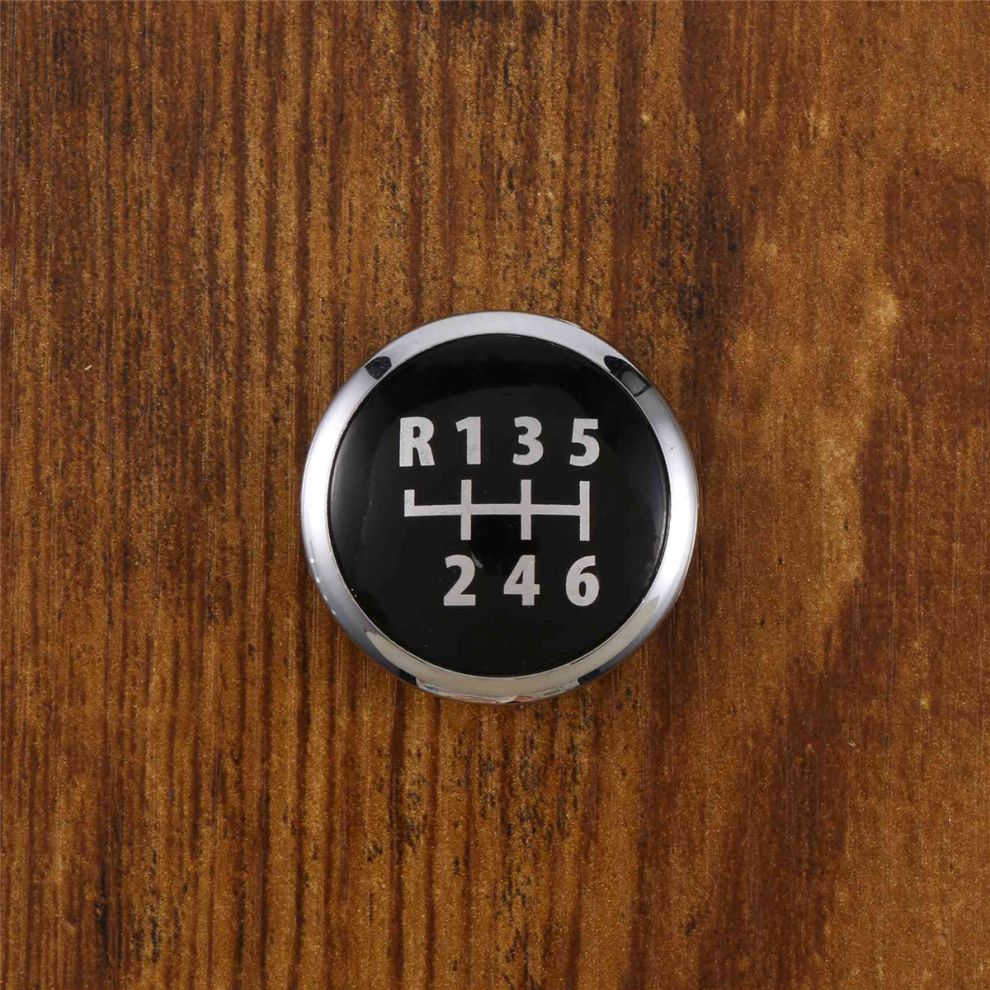 6 Speed Gear Shift Knob Emblem Badge Cover Cap For Black/Silver 4852773350372