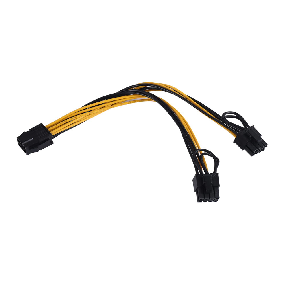 Pci-E Pci Express 6Pin Female To Dual 2-Port 8Pin 4852773353007