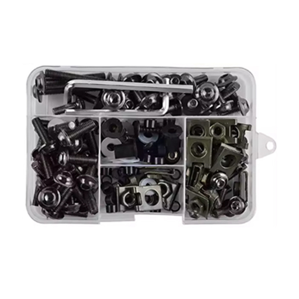 Motorcycle Fairing Bolt Kit, 177Pcs M5 M6 Windscre 4852773362009