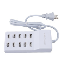 10-Port USB-Lade-Hub 50W Hochleistungs Multiport Mehrzweck Sichere Tragbare USB-Ladestation für Smartphones Tablets