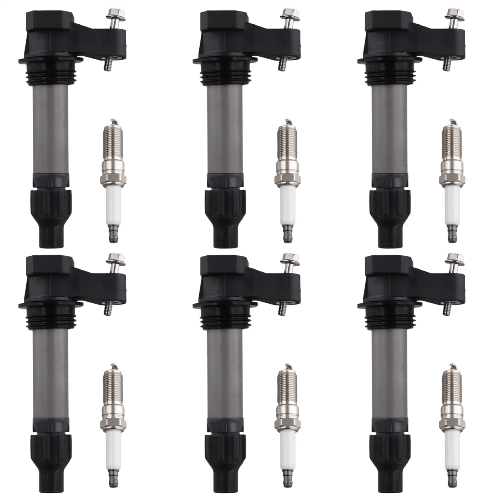 6 Ignition Coil + Spark Plug For 3.6L Uf569 Black 4852773373333