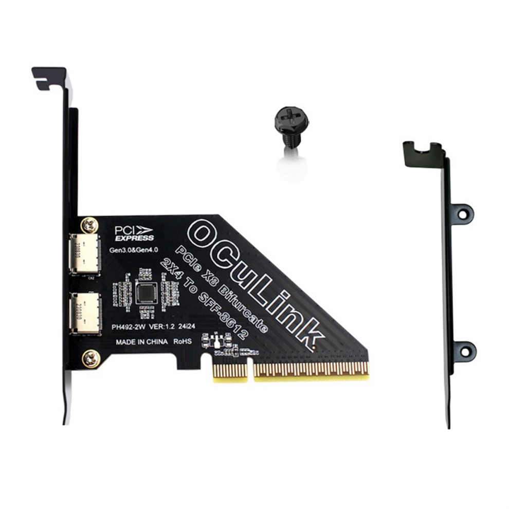 Pcie4.0 X8 To 2Port Sff8611&8612 Oculink Expansion 4852773371056