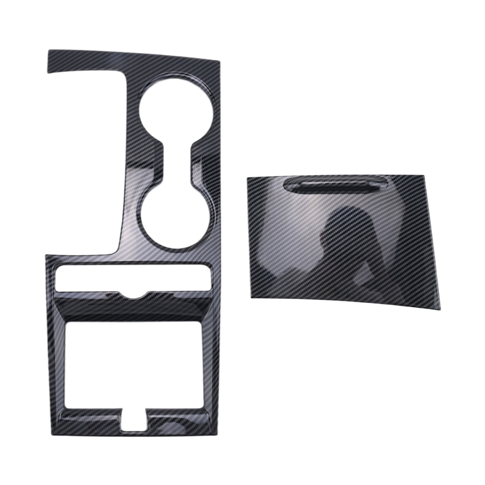 2Pcs Car Carbon Fiber Center Console Gear Shift Pa 4852773377973