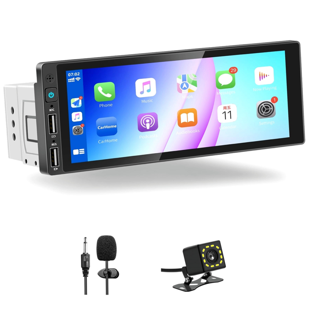 Single Din Touchscreen Car Stereo Wireless Carplay 4852773380249