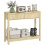 Homcom HOMCOM Modern Console Table with Fluted Panel Drawers, Narrow Hallway Table 2