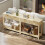 Homcom HOMCOM Modern Console Table with Fluted Panel Drawers, Narrow Hallway Table 9