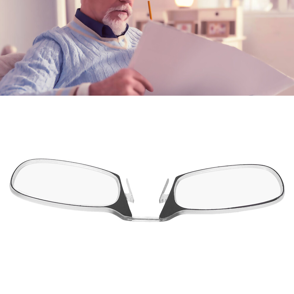 Black Nose Resting Glasses Elderly Unisex Armless Reading Eyeglasses +100