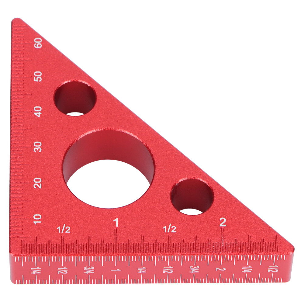 Aluminum Alloy Triangular Ruler 68X14.5x95mm Diy Woodworking Measuring Tool 8781333526116