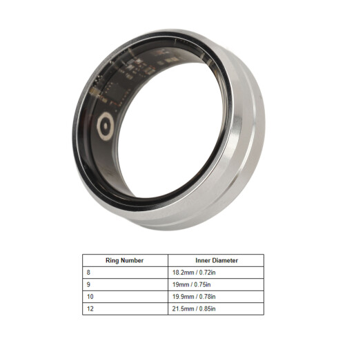 No. 9 Anillo inteligente plateado 18 mAh IP68 Podómetro 1