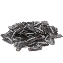 100pcs Stainless Steel 10 Teeth Wig Clips for Hair Extensions, 3.7x1.8cm