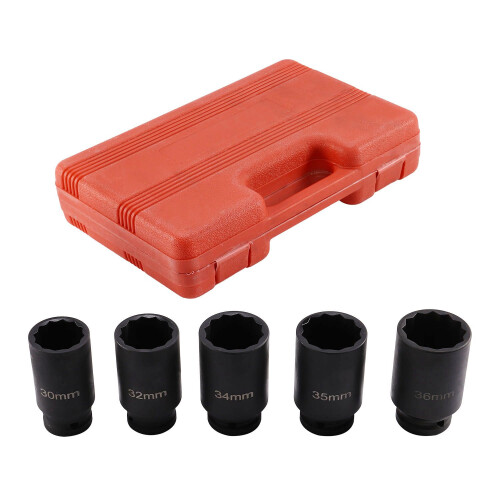 12 Point Axle Hub Nut Deep Impact Socket Set 1/2in 2