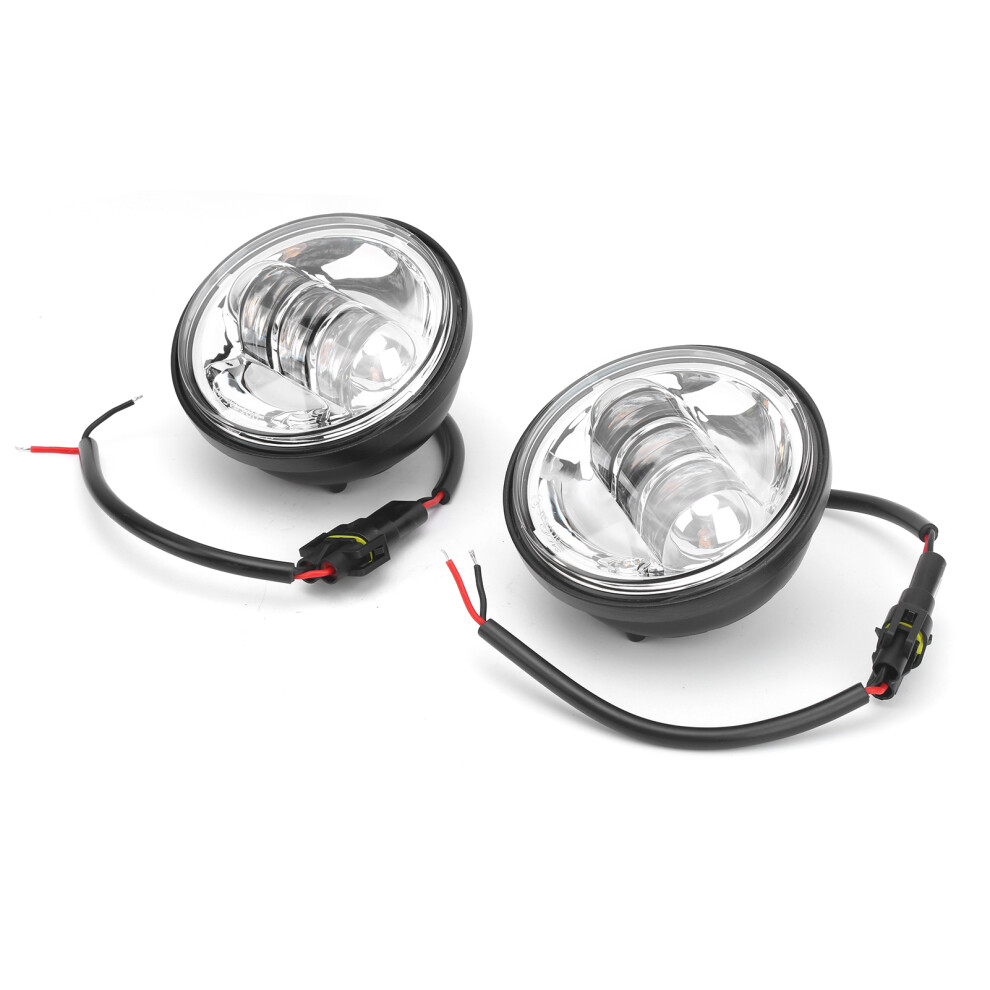 Universal Motorcycle Led Fog 4.5In 60W Waterproof 6500K Light/Silver 5011333532842