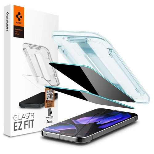 Spigen Glas.Tr Ez Fit Privacy HD, 2-pack skärmskydd för Google Pixel 9 / 9 Pro