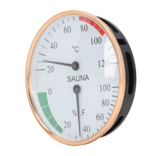 Sauna Temperatur und Feuchtigkeitsmesser Profi Wandmontiert Höchste Genauigkeit Hygrometer Thermometer für Innen- und Außenbereich