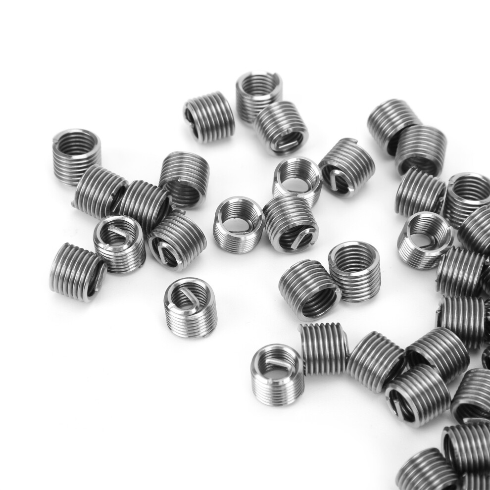 50Pcs Thread Repair Inserts M8 X 1.25 1.5D Steel Wire Protection Sleeves 3201333535659