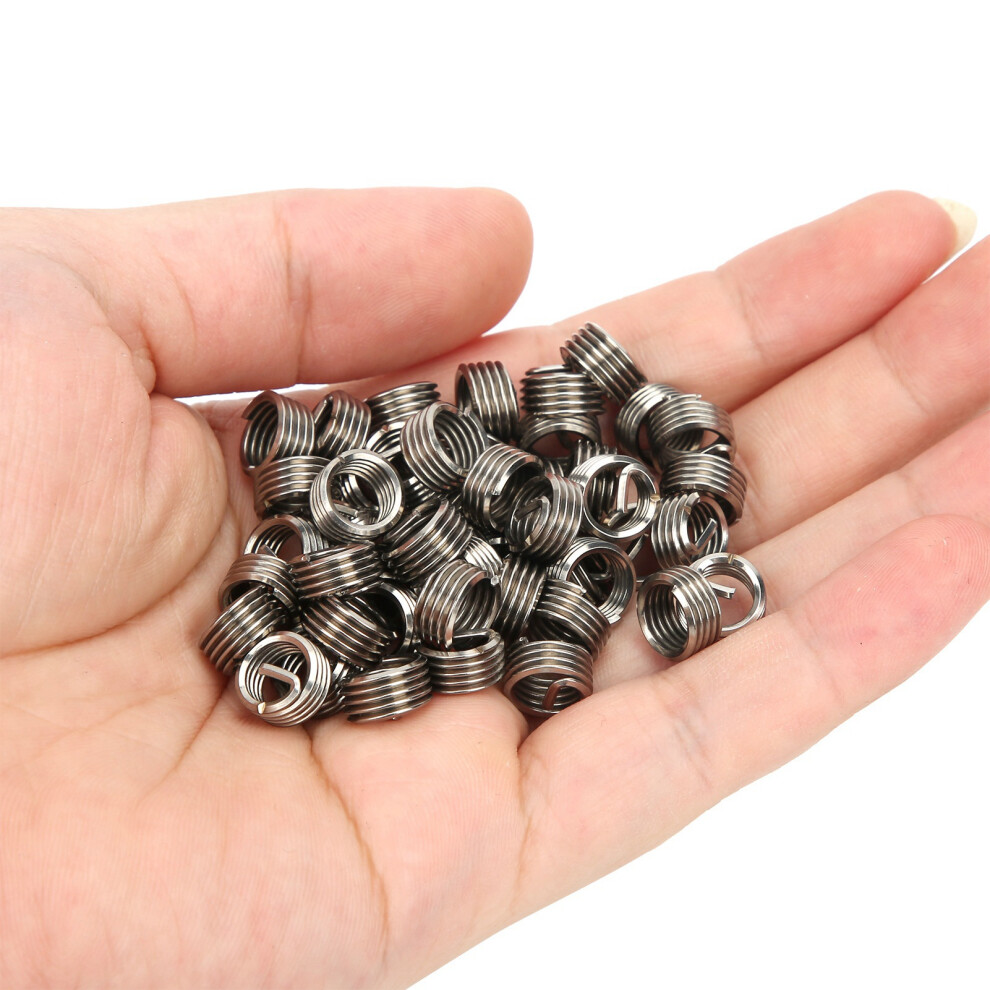 M8 X 1.25D Steel Thread Repair Inserts 50Pcs Wire Protection Sleeve Hardware 4391333535717