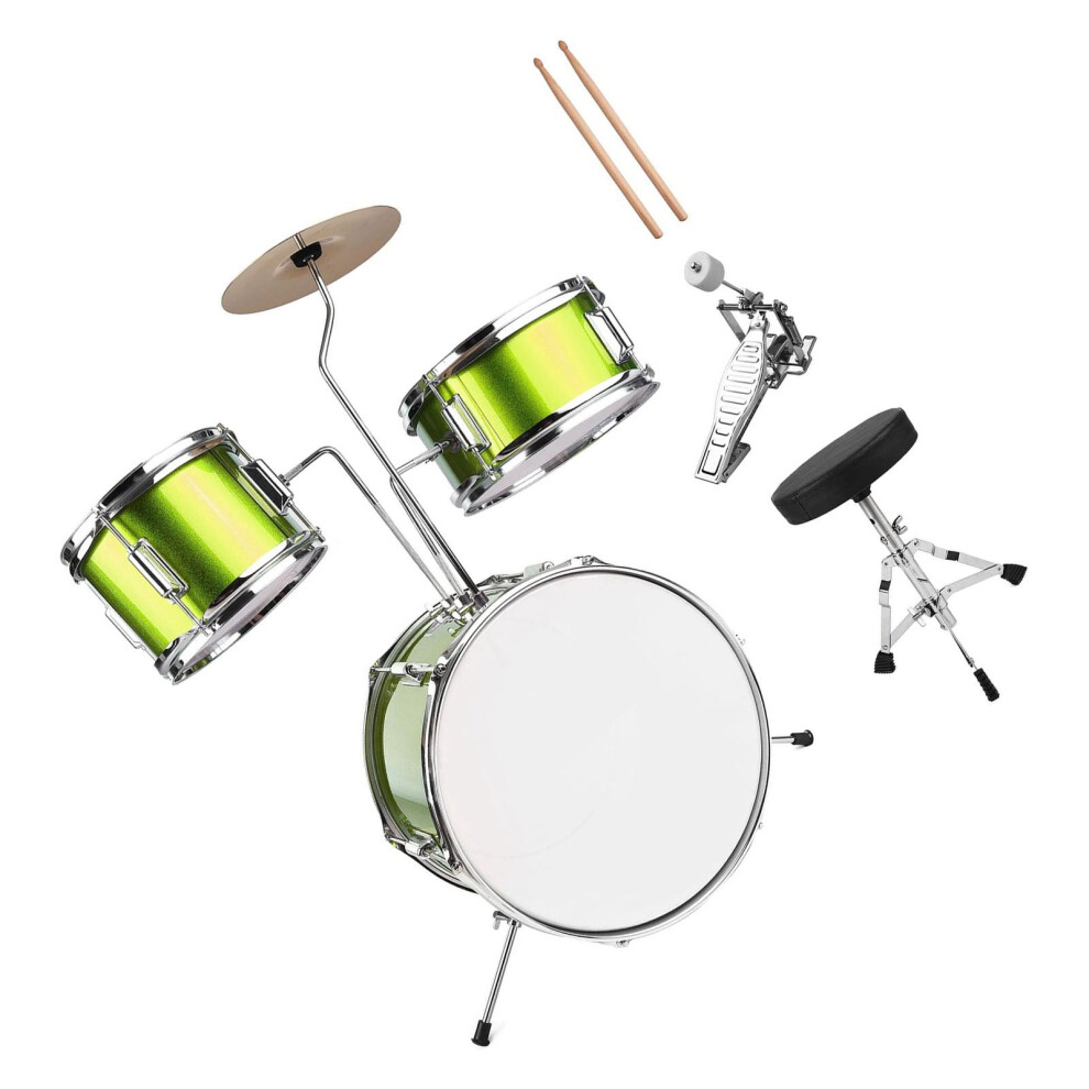 Complete 14-Inch Junior Drum Set with Adjustable Throne & Drumsticks