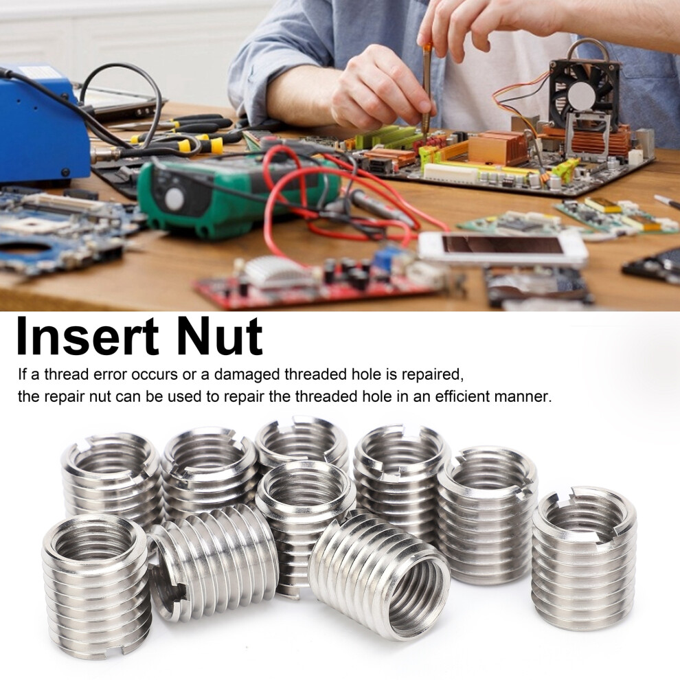 10 Pcs M16 To M20 Thread Conversion Sleeves Nut Fastener Repair Set 8401333540782