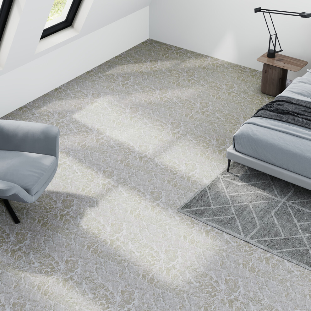 (10pcs) Light Mottled Marble Self-adhesive Flooring Tiles