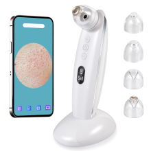 Blackhead Remover Vacuum with 1080P HD Camera, Pore Cleaner with 6 Suction Levels, 4 Heads, Rechargeable Facial Pore Vacuum Tool with Storage Base