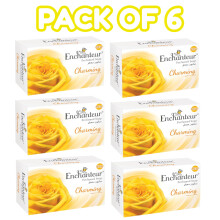 (PACK OF 6) Enchanteur Perfumed Beauty Charming Soap Luxurious Floral Fragrance & Gentle Skin Care for Soft, Smooth Skin