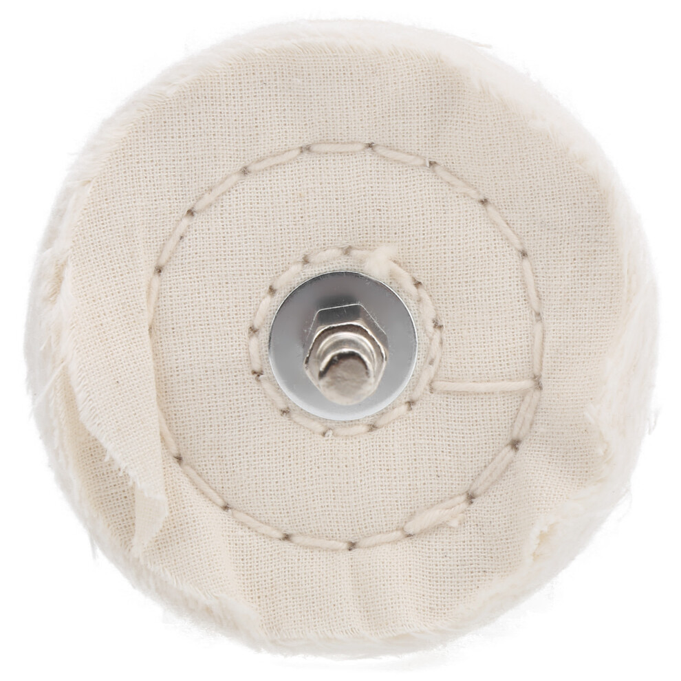 White Cloth Polishing Wheel Flat Type Cotton 75Mm For Surface Grinding 4351333545284