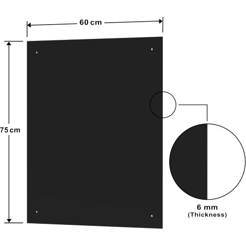 BELOFAY 6mm Black Tempered Glass Splashback 2