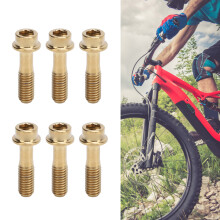 6 pezzi di viti per stelo fisso M5x18mm per bicicletta, dorate