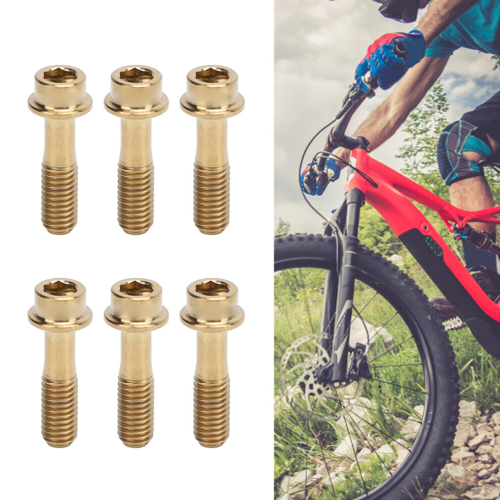 6Pcs M5x18mm Alloy Bike Fixed Stem Bolts for Mountain & Road Bikes Gold-image-OPC-PJCF9V2-NEW