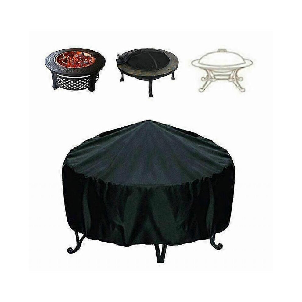 Heavy Duty Waterproof Round Barbecue Grill Cover for Outdoor Use Dome Style Gas Grill 86x36cm