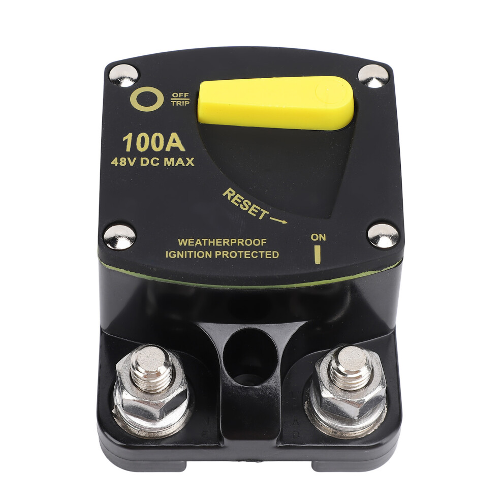 Automatic Circuit Breaker 12V-48V 100A Manual Reset, 6X9cm 7901333549651