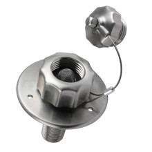 Entrada de agua para autocaravana 3/4 pulg GHT hembra 1/2 pulg NPT macho brida con válvula de retención para barco