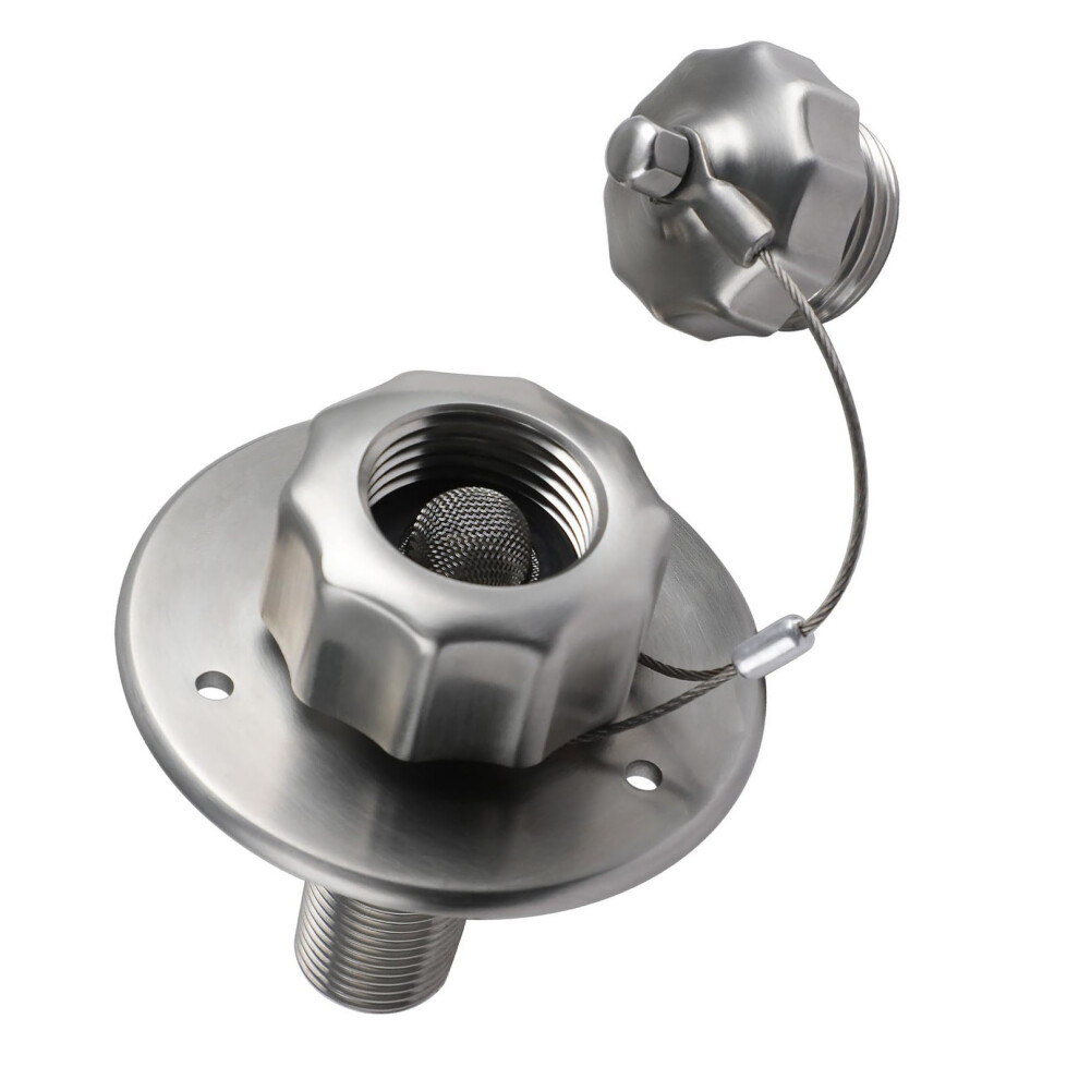 Rv City Water Inlet 3/4In Ght Female 1/2In Npt Male 3In Flange With Check Valve 3701333553078