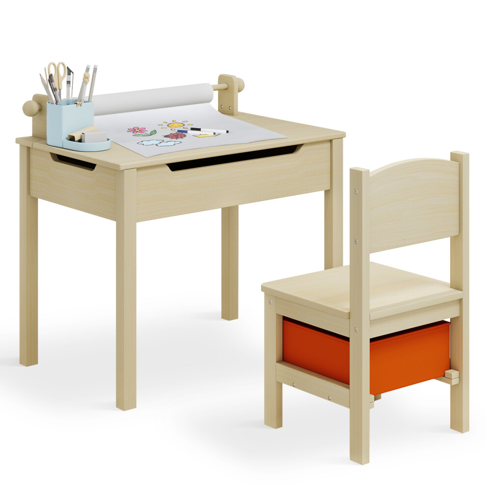 (Wood) Kids Table and Chair Set Children Activity Table