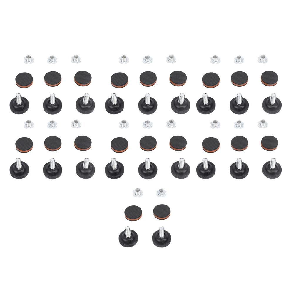 20Pcs Adjustable Furniture Leveler Feet With T Nuts And Rubber Pads 8001333554125