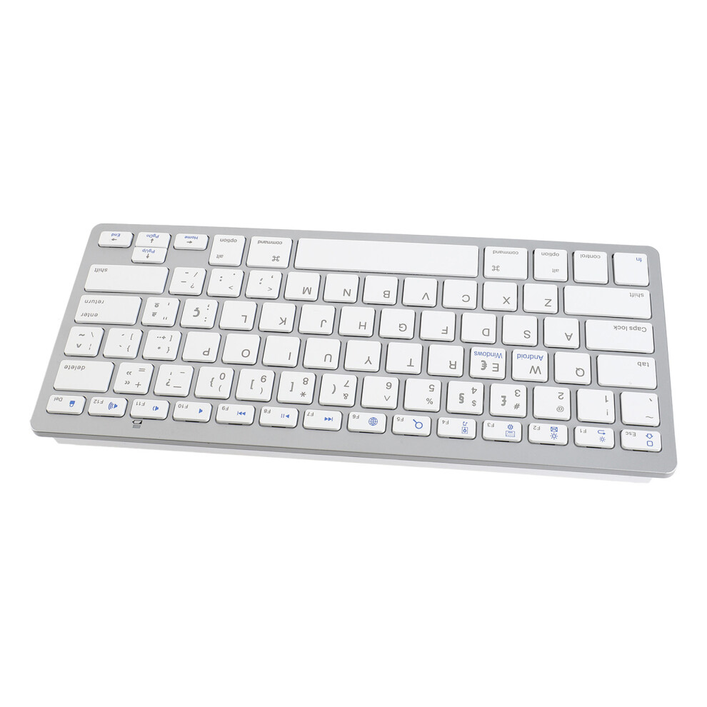 Ultra Thin Wireless Bluetooth Keyboard Â Ergonomic, Compact 28.5X12cm Silver 3641333554500
