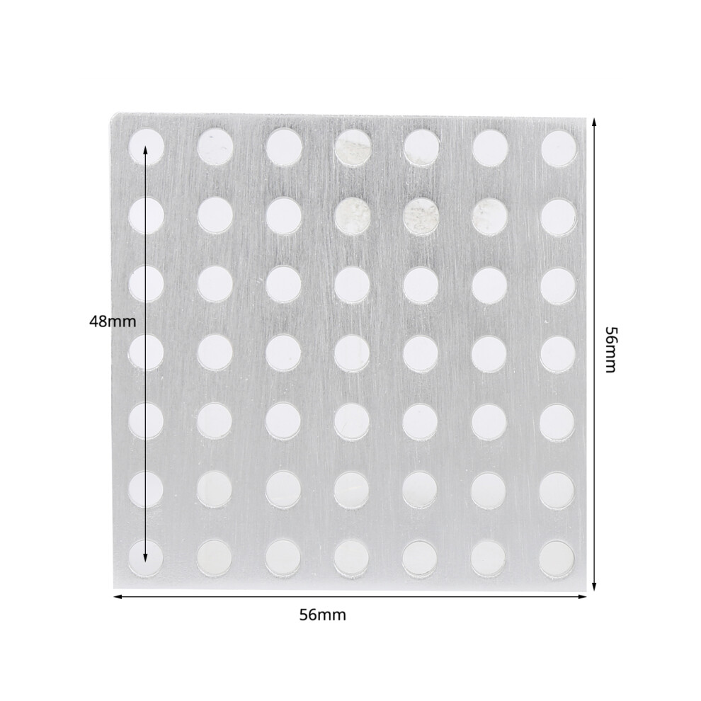 3116Â0056Â0056 56X56mm Aluminum Grid Plate With 7X7 Holes 7611333555063