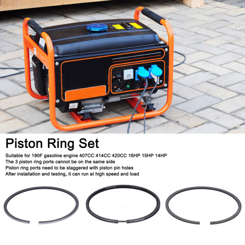 Piston Ring Set for 190F Gasoline Engine 407CC 414CC 420CC 16HP 2