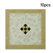 (Yellow, 10pcs) Mosaic Pattern Self-adhesive Flooring Tiles